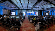Suzanne Lemaitre, executive director of WBO, delivering welcome remarks during the official opening of the BASC Colombia 2025 National Conference.